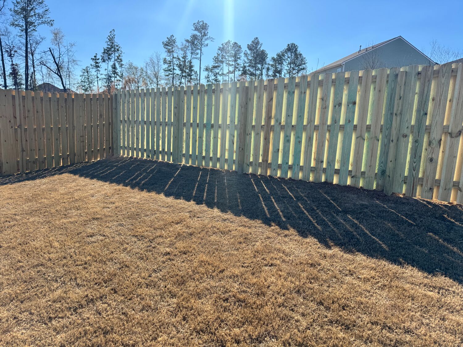 Completed fence installation in the CSRA